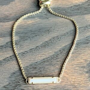 Kendra Scott Gold Bracelet with White Accent